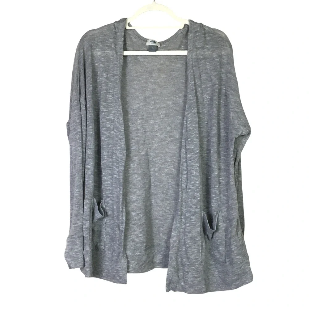 Old Navy Open Front Cardigan‎ Heather Grey Lightweight Pockets